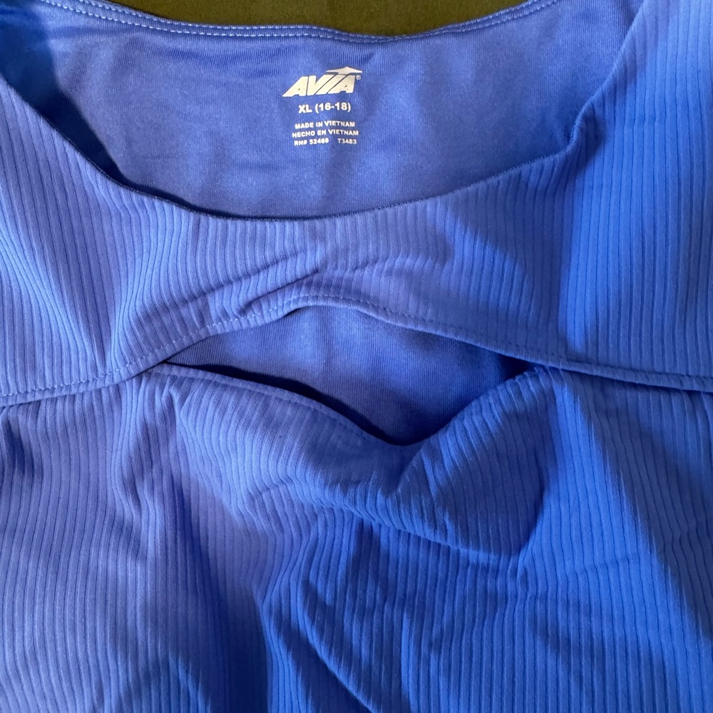 Avia Blue Ribbed Tank Top - Picture 2 of 3